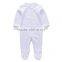 Hot sale long sleeve blank white cotton baby pajamas