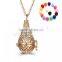 Different Shape Brass Pregnant Ball Locket Sweater Necklace Sponge With Teardrop Pendants