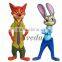 New Arrival Zootopia PVC action figure plastic doll Nick & Judy Swing induction figure toys with Music and Light