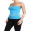 BASIC Layering Stretch PLAIN Strapless TUBE TOP Seamless Sleeveless Tee-8