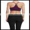 Seamless Cross Strap Back SPORTS BRA TANK TOP Stretch Bandeau Cami purple color