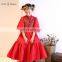 XXLF179 red cute flower girl party wear evening dresses for girl kids party dress
