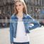 Womens washed denim jackets with chest pocket 2016