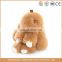 soft fur stuffed plush rabbit ball keychain for promotion gifts