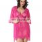 Shyle Women Pink Babydoll With Robe Nightwear-Pink