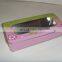 Fancy and high quality tin box with pvc window and zipper opening way/slide fastener