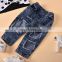baby girl clothes 2 PCS Baby Sets Dots Vest Top + Denim Holes Pants 2 Pcs Kids Girls Sets Children'S Sweater