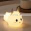 Cute Bunny Night Light Animal Lamp Silicone Nursery Baby Night Light for Teen Girls Bedroom Decor Decrations