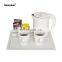 hotel room service amenities new models hospitality electric tea pot kettle with teapot tray set for hotels