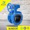Size Double Flange Rubber Lined Butterfly Valve