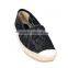 women casual shoes black summer mesh shoes with linen lining