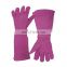 HANDLANDY Comfortable Puncture Resistant Long Cow Leather Gardening gloves for work