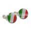 Round Cufflinks with different countries designs or as customized logo