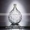 European Style Decorative Transparent Point 3D Design Round Shape Modern Glass Flower Vase For Home Decoration
