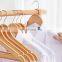 Stainless Steel Non Slip Logo Space Saving Pants Kids Hooks Store Coat Wholesale Cloth Wood Hanger For Clothing
