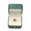High-end custom Ring packaging boxes pu  leather jewelry ring box