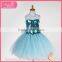 Backless warm blue midi dress decorated with shining pattern gauze dress halloween costume                        
                                                                                Supplier's Choice