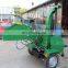 garden machine mulching mobile wood shredder chips making diesel electric forestry wood working chipper