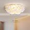New Style Round Indoor Ceiling Light LED Feather Hanging Lights Home Nordic Modern Leaf Chandelier
