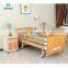 Hot Sale Hospital Furniture Two Function Back Lifting Medical Profiling Nursing Beds with Wooden Siderail