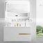 Morden Bathroom Vanities Cabinets Bathroom Sinks Cabinet Set With LED Mirror White Wood