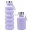 550ml Collapsible Foldable Water Bottle Silicone with Carabiner