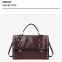Classical vintage rivet decoration briefcase soft oil wax leather crossbody bag