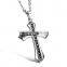 Classic fashion men cross charms pendants necklace include stainless steel chain paypal accept