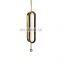 Hot selling metal brass pendant light living room hotel ceiling home decoration lighting clear glass pendant light