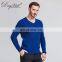 Knitwear Manufacturer Custom Solid Knitted Cashmere Sweater for Men V-neck