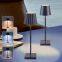 Rechargeable Touch Dimming Portable IP54 Modern Wireless Battery Powered Outdoor Dining LED Brown Table Lamp