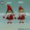metal christmas boy and girl ornament for home decor