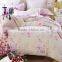 hot sale spring cotton twill reactive flocked printing home use bedding sets