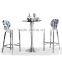Modern stainless steel handrails 4 legs bar chair