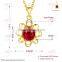 Gold Plating Jewalries Nacklaces Flower Shape Hollow Necklace