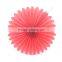 Food Grade Tissue Round Paper Fan for Party Decoration