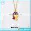 Korean retro jewelry leaf antique gold plate tassel necklace