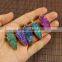 JF6826 Hot sale sparkly natural crystal quartz arrowhead druzy pendants,drusy arrow pendants