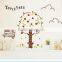 Happy Apple Tree - Wall Decals Stickers Appliques Sticker Paper Removable Living Room Bedroom Art Picture DIY Mural Decoration