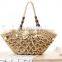 colorful stripe straw bag