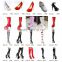 New Arrival Women Fashion Slip-on Mid-Calf Boot,Black Red Ladies Platform Boots
