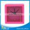 Promotional square shape silicone fancy mini desktop clock