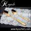 bulk gold flatware, gold plated steel spoon, wedding gold cutlery