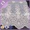 Double flounced mesh cotton embroidery white bridal embroidered tulle lace fabric