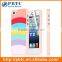 Set Screen Protector And Case For Iphone 5 , Hard Plastic Pink Colorful Stripes Custom Case