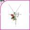 Wholesale boutique sautoir creative personality hearts set auger strawberry pendant necklace