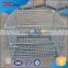 Industry portable collapsible galvanized rolling metal storage cage