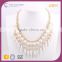 N74350I01 STYLE PLUS shiny gold plate latest design pearl necklace pearl chain necklace designs for bridal