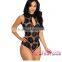 Dear-lover Black Floral Lace Sleeveless ladies adult teddy sexy lingerie