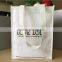 2015 long handle silk-screen printed non woven bag